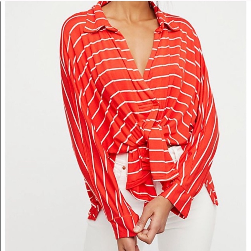 Free People tie blouse